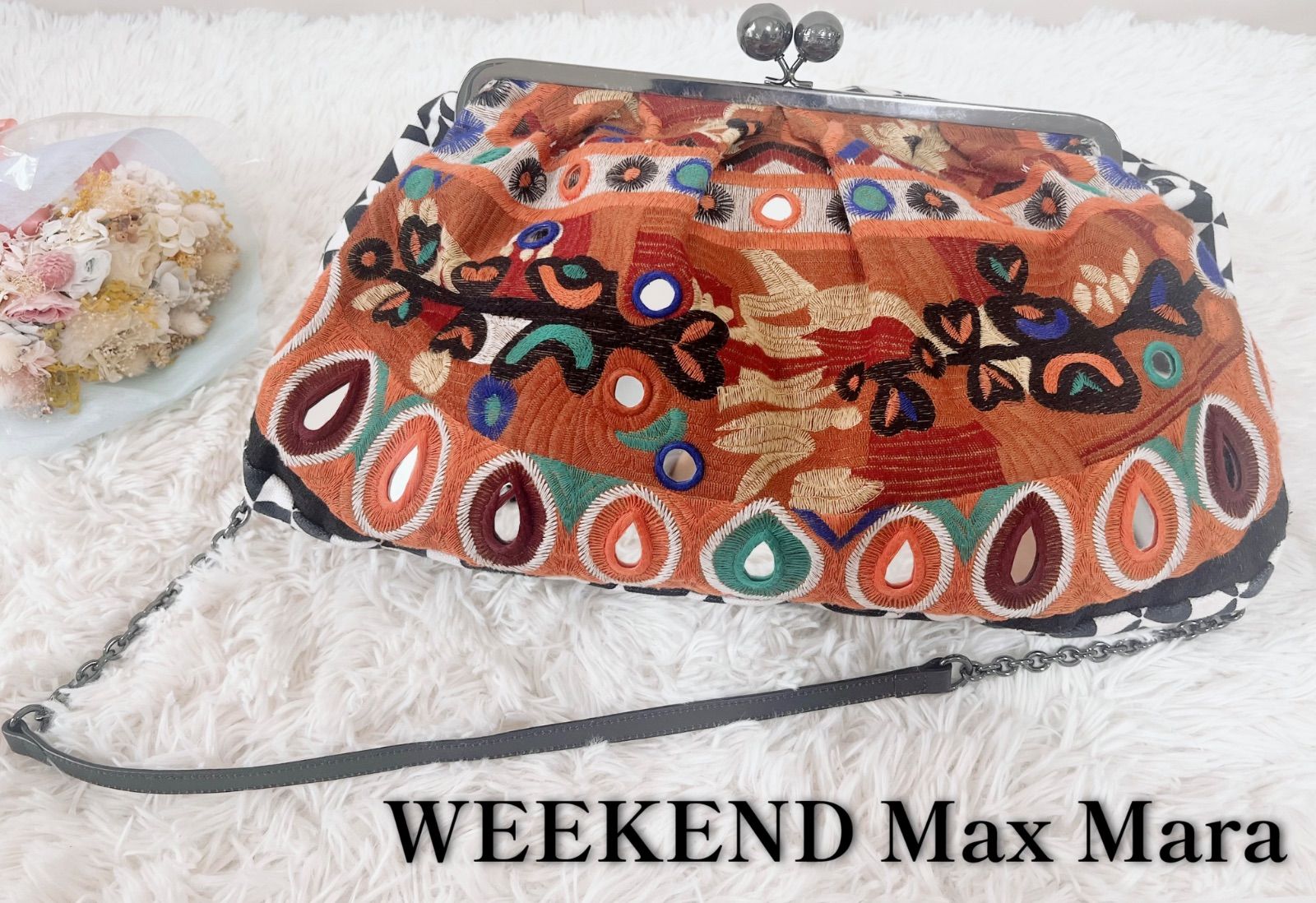 WEEKEND Max Mara バッグ　がま口　モノクロ
