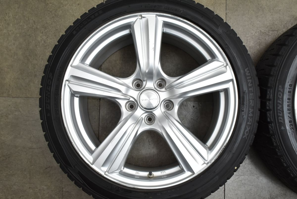 交換用に】VIOLENTO 18in 8J +42 PCD114.3 ダンロップ ウィンター 