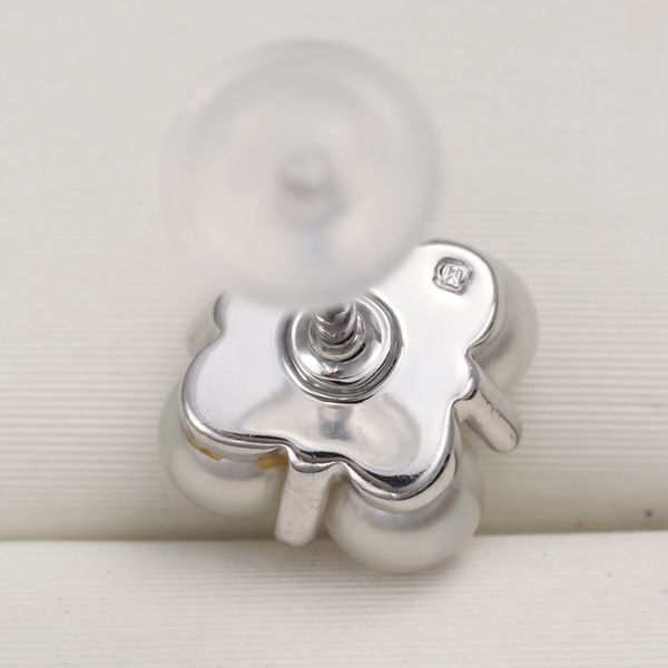 ミキモト ピアス ベビー パール 真珠 3.2mm スクエア K18WG #191038