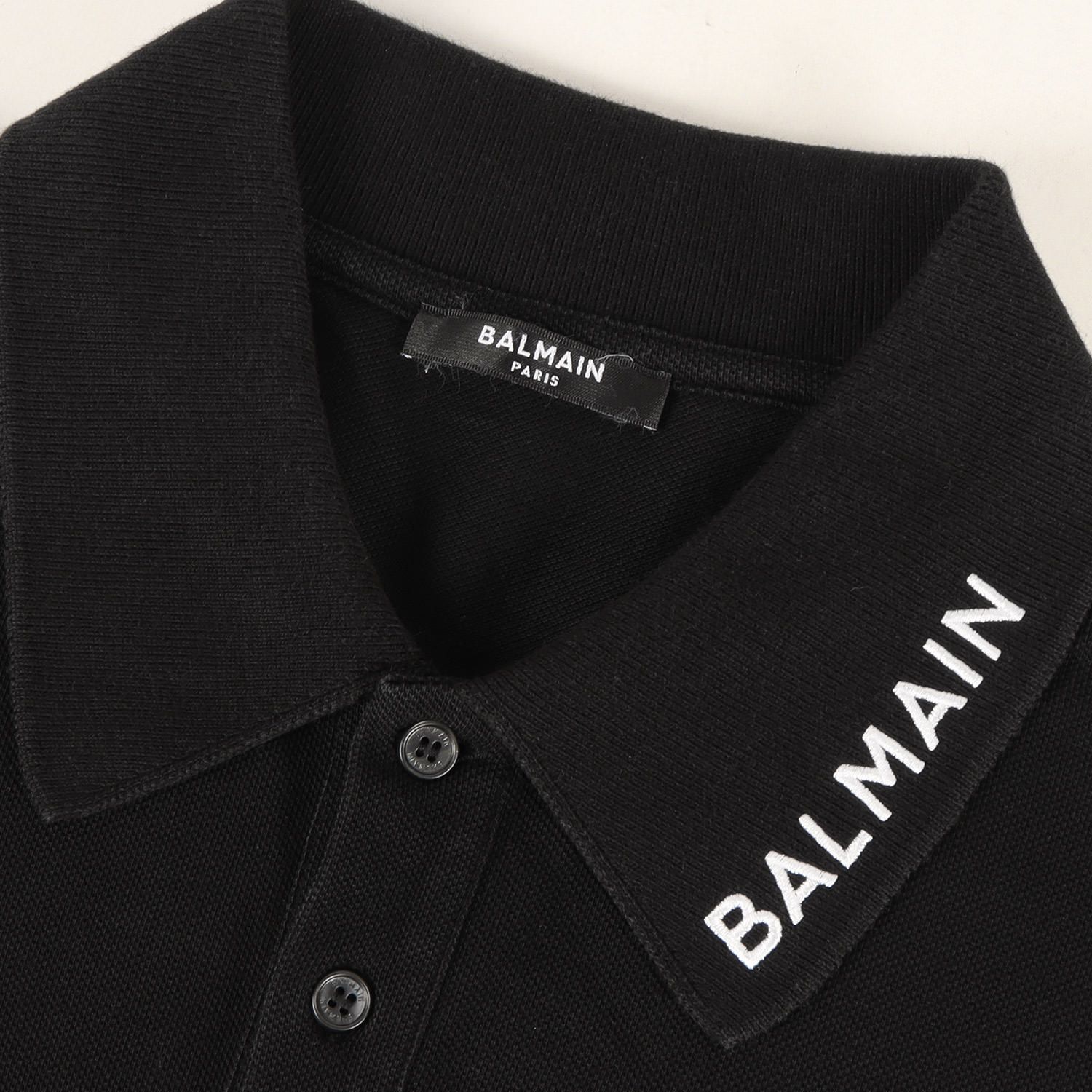 BALMAIN バルマン ポロシャツ ブラック 黒 サイズ:S | 24SS ロゴ刺繍 