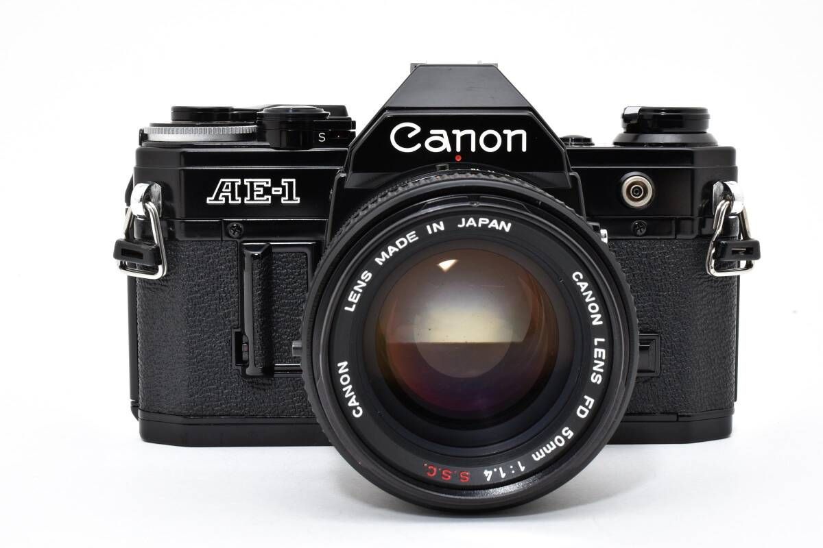 ☆キヤノン Canon AE-1 ブラック + FD 50mm F1.4 S.S.C. レンズセット 