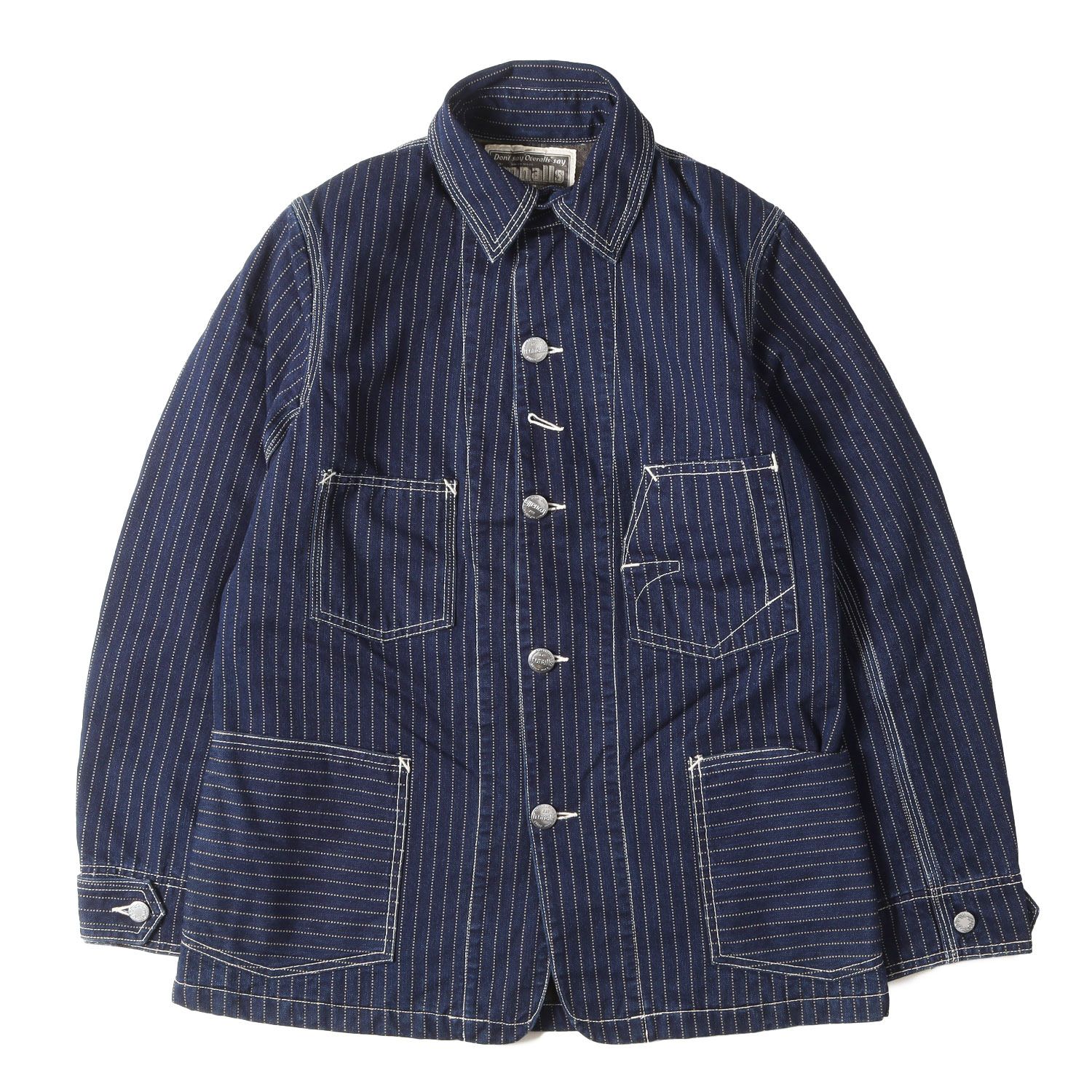 フリーホイーラーズ カバーオール ブラックウォバッシュ ブランケット付 美品】FREEWHEELERS フリーホイーラーズ ジャケット インディゴ サイズ