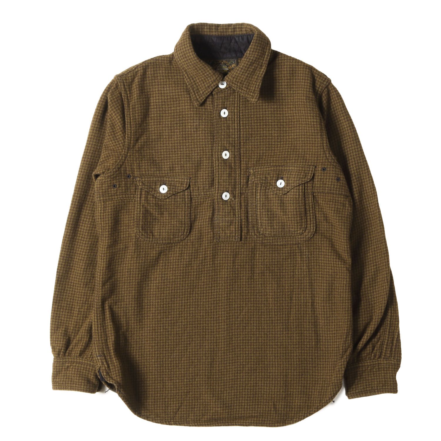 FREEWHEELERS フリーホイーラーズ シャツ オリーブ ブラウン サイズ:14