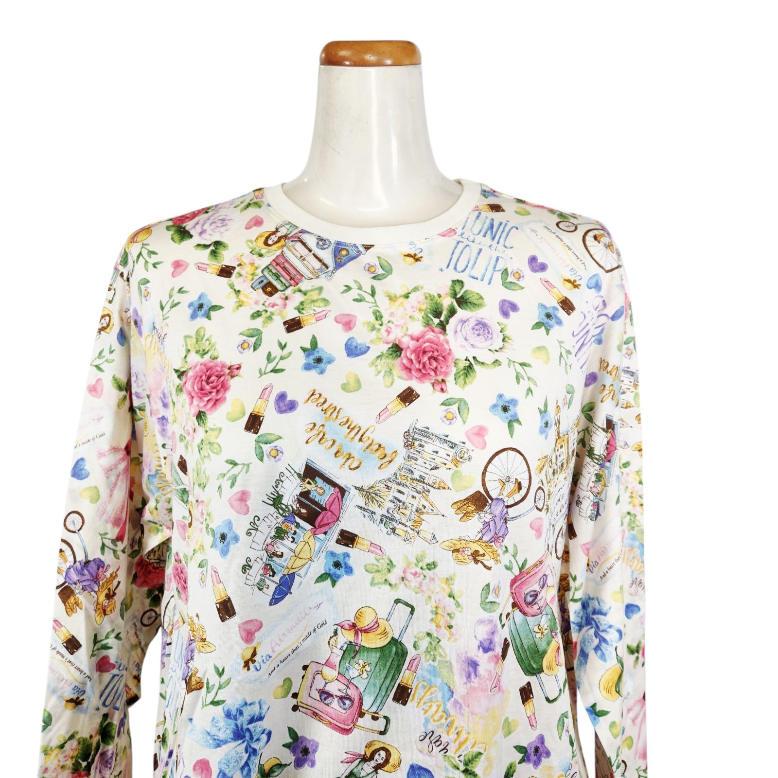 鴨居羊子パジャマ 新品未使用‼️TUNIC 春夏 長袖パジャマ 100双天竺