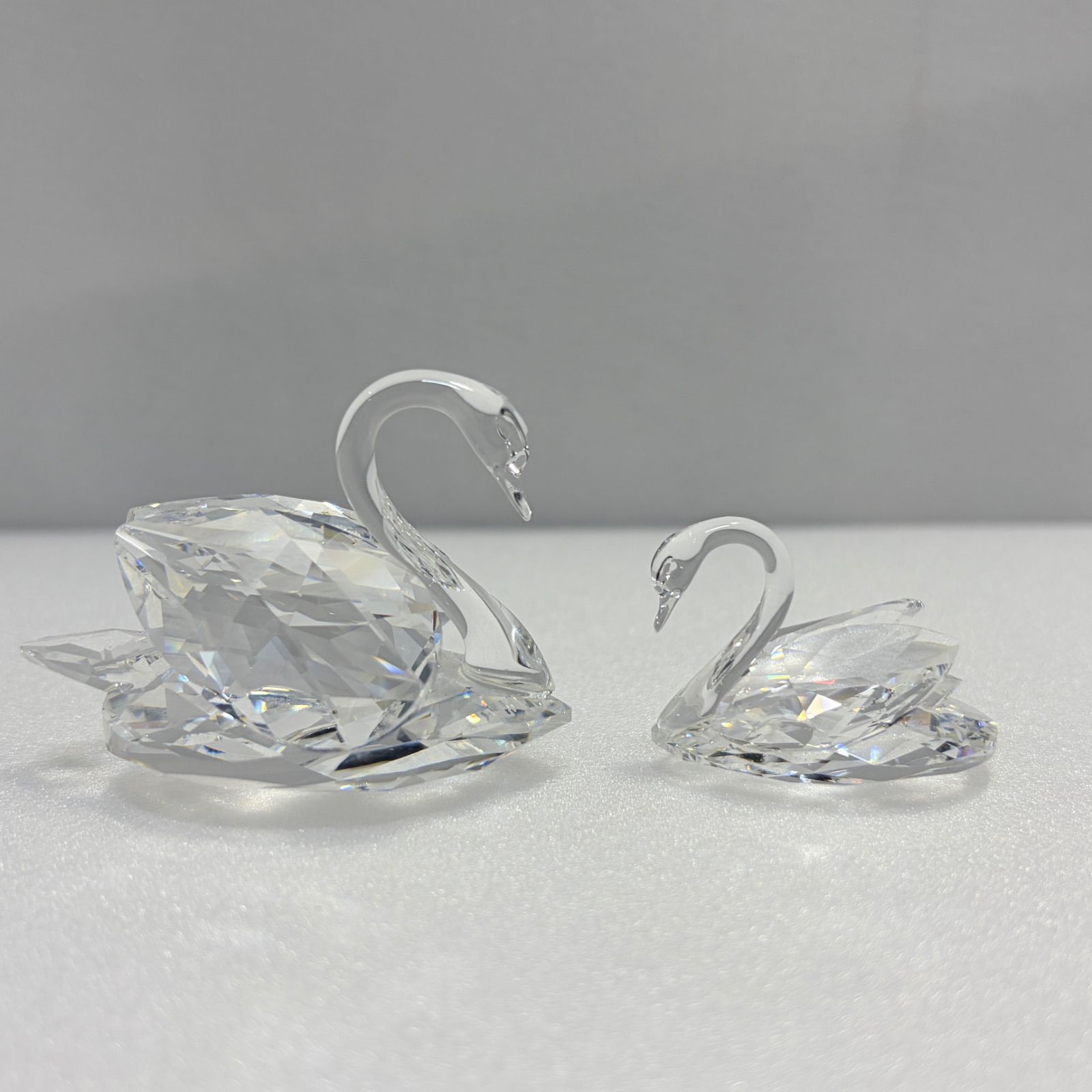 Swarovski スワロフスキー スワン（白鳥） 2個セット クリスタル置物