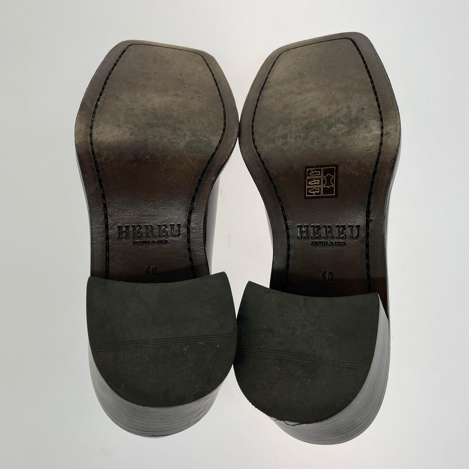 HEREU ヘリュー ヒールスリッポン size40/ブラウン系 - メルカリ