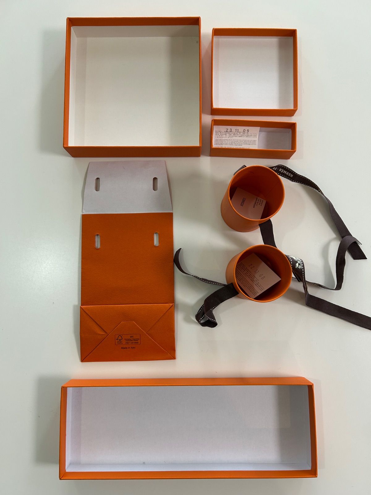HERMES エルメス 空き箱（空箱）BOX ボックス、紐、カード、袋まとめ