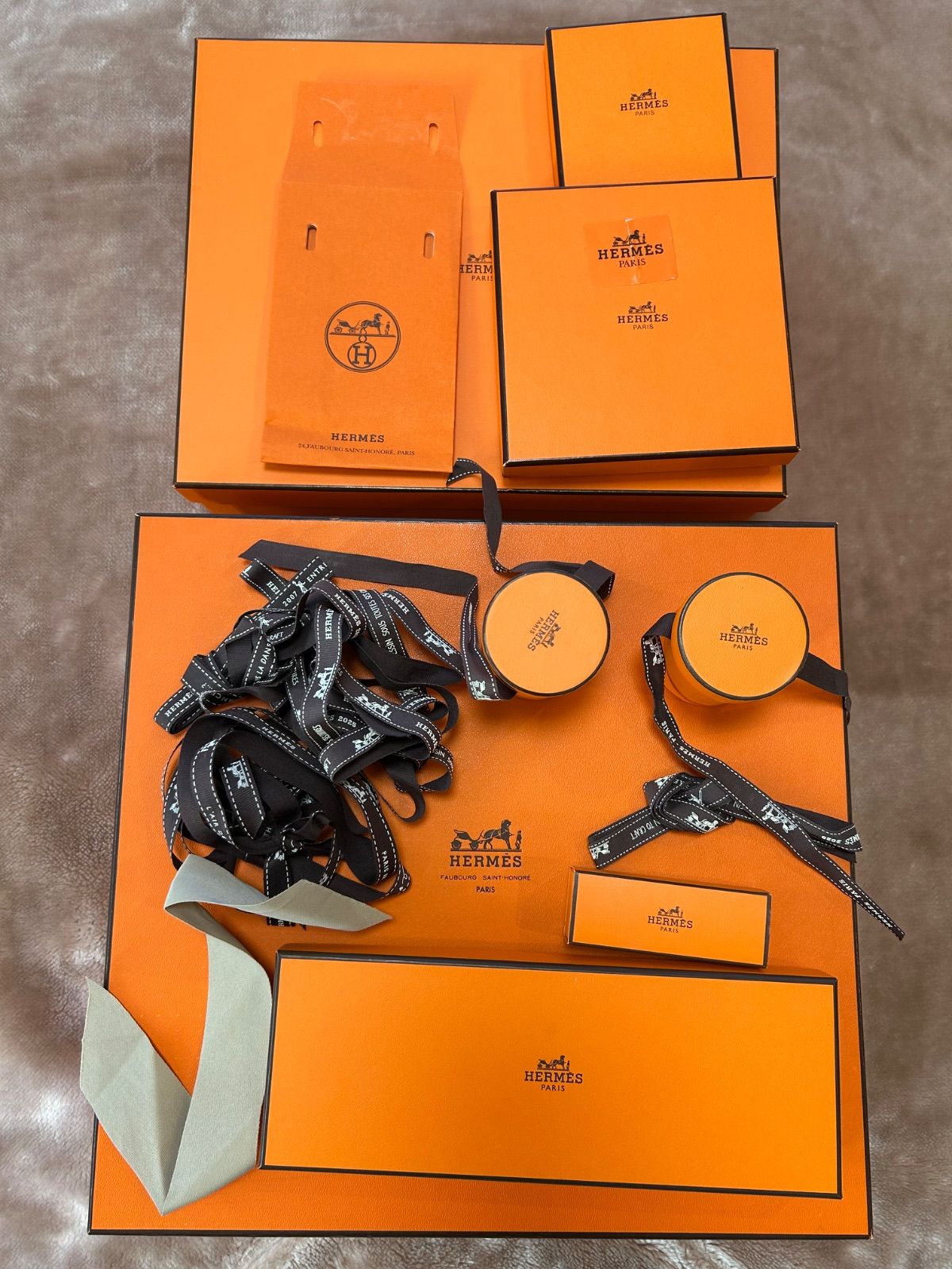 HERMES エルメス 空き箱（空箱）BOX ボックス、紐、カード、袋まとめ 