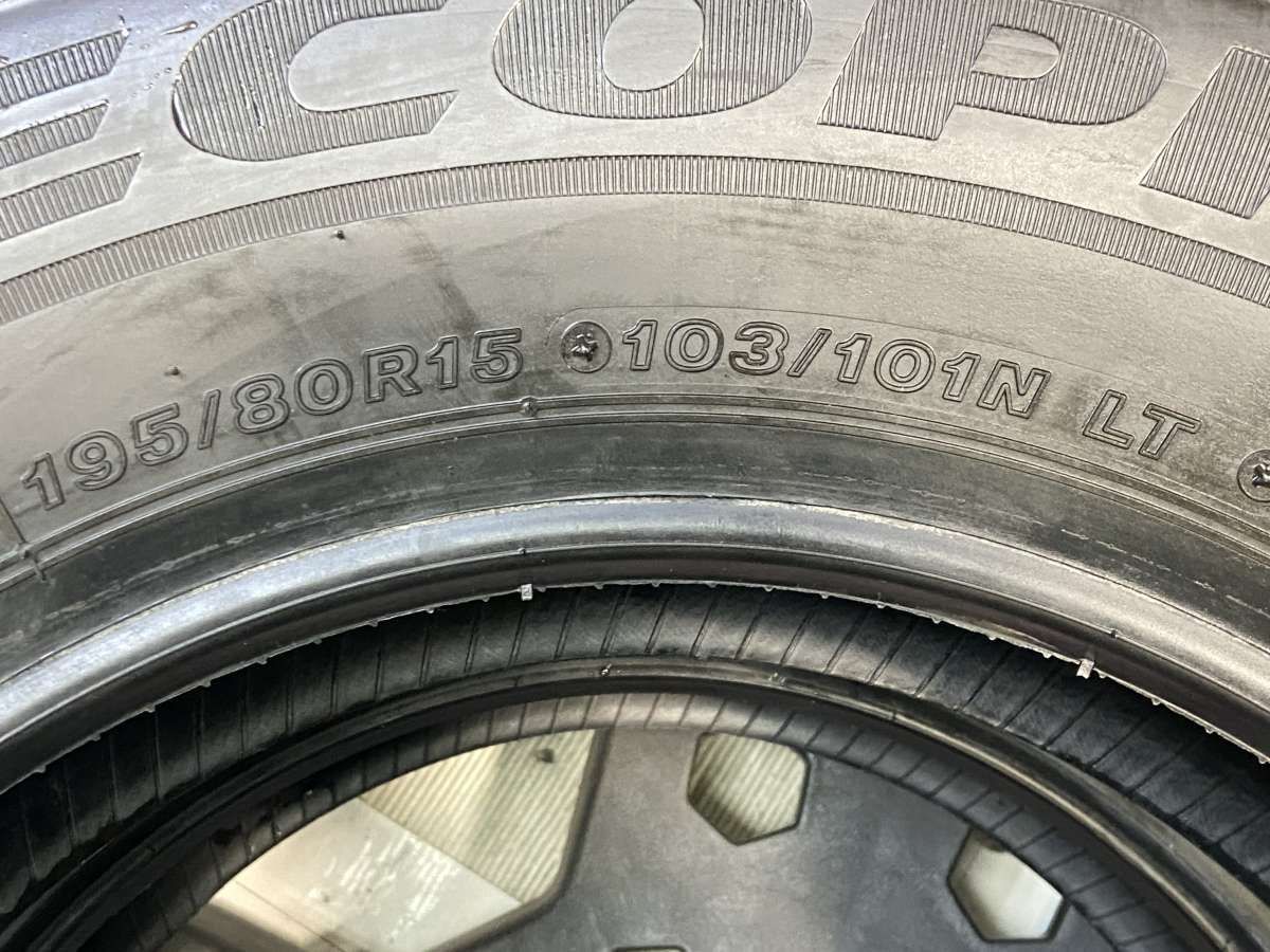 195/80R15 103/101N LT ブリヂストン エコピア R710 中古タイヤ サマー 