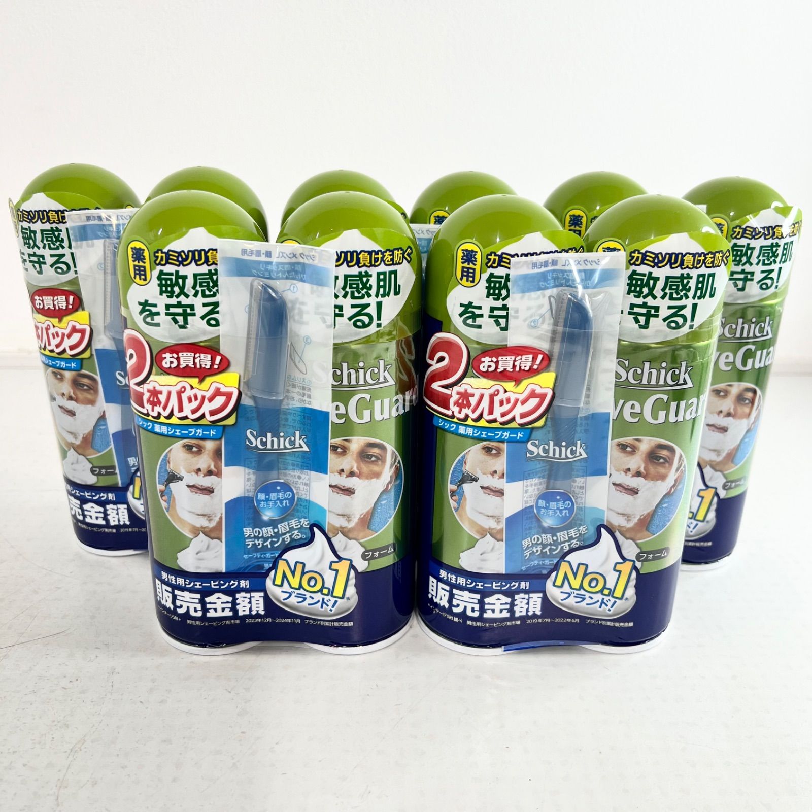 【新品未使用】Schick ShaveGuard 薬用シェービングフォーム 10本 シック 男性用 シェービング剤 髭剃り カミソリ シェービング 泡