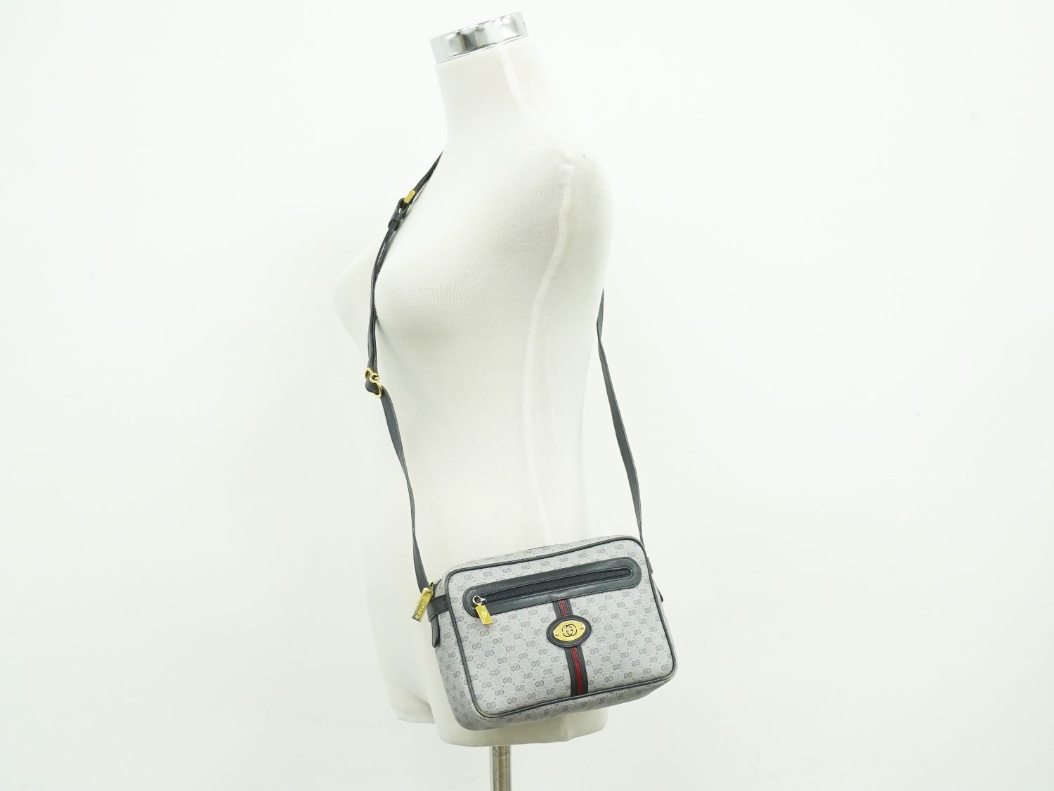 バッグ 本物 グッチ GUCCI オールドグッチ マイクロGG ショルダー 