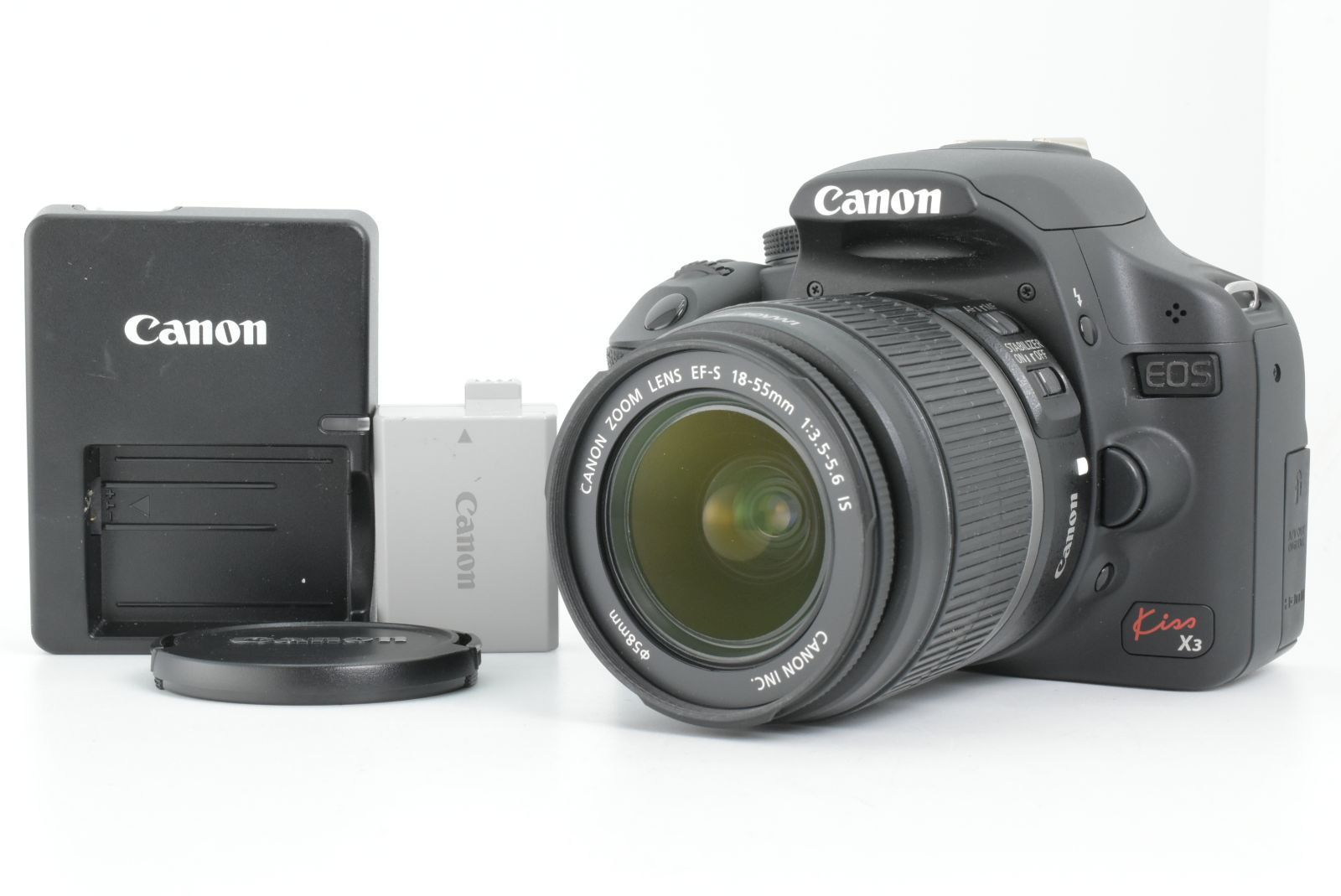 美品】シャッターカウント 1407回 Canon EOS Kiss X3 EF-S 18-55mm f3 