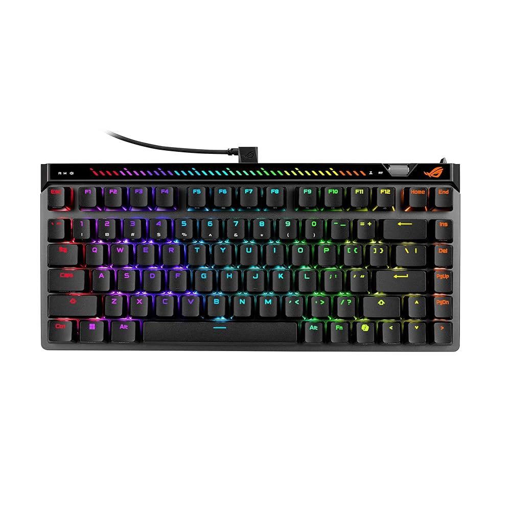 ROG Falchion Ace 75 HE ブラック / 75%レイアウトゲーミングキーボード/磁気スイッチ/ラピッドトリガー / 最大8000Hz / USB有線/PBT