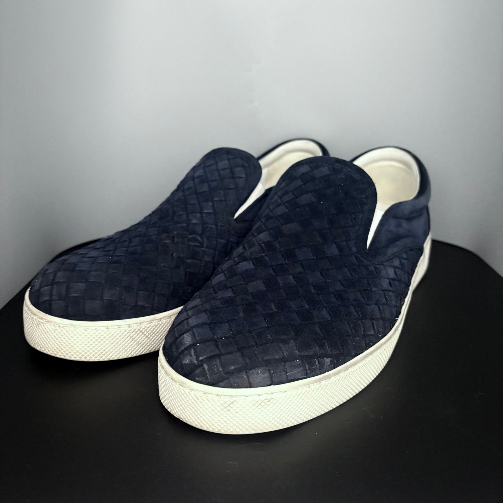 美品 ボッテガヴェネタ BOTTEGA VENETA イントレチャート スエード 