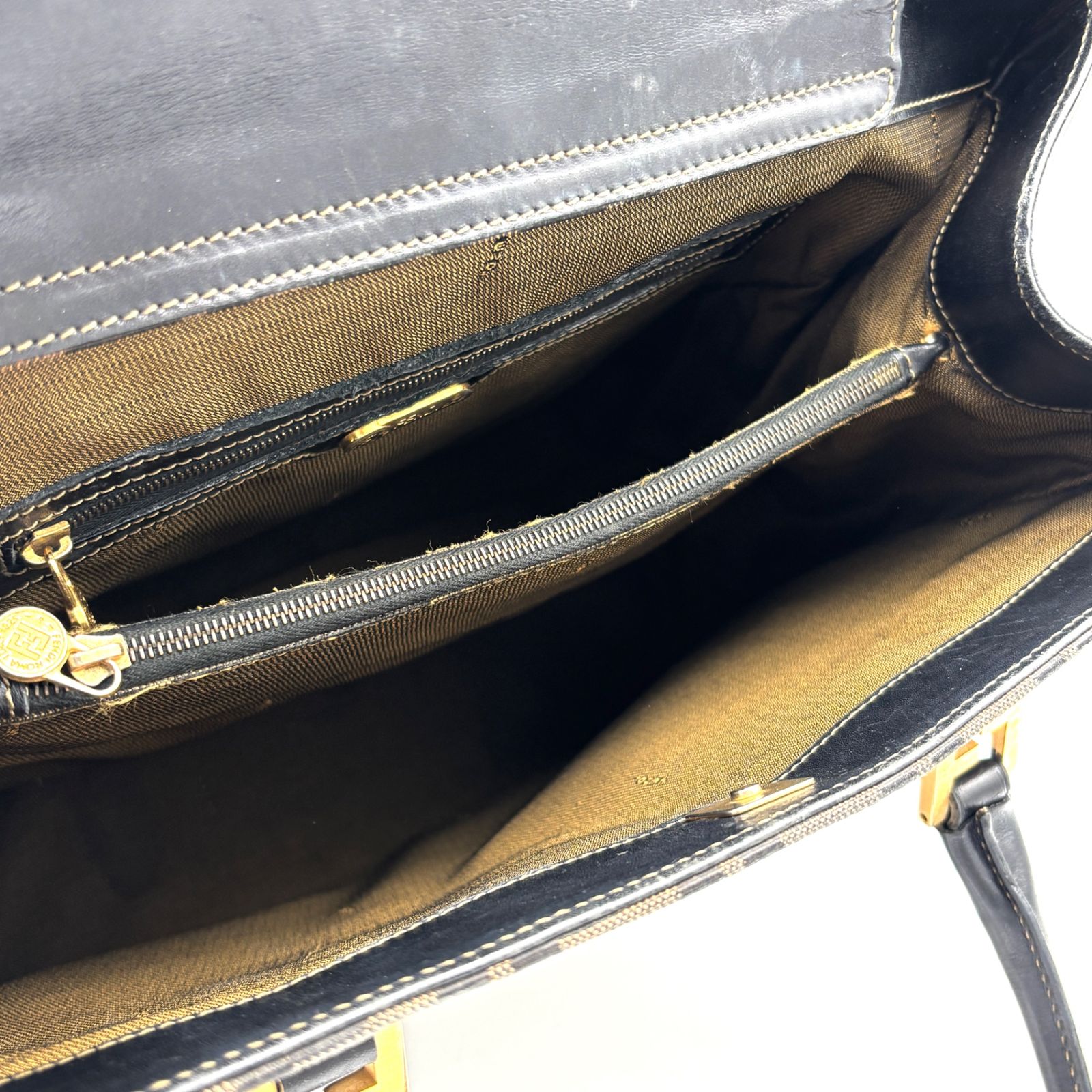 美品 FENDI フェンディ ズッカ柄 トートバッグ ハンドバッグ 