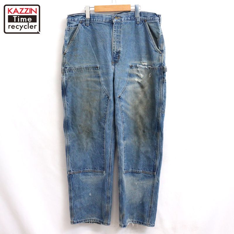00s carhartt denim ダブルニー　ペインター　サイズ32×30 00s Carhartt ダブルニー デニム ペインターパンツ メンズ XLサイズ