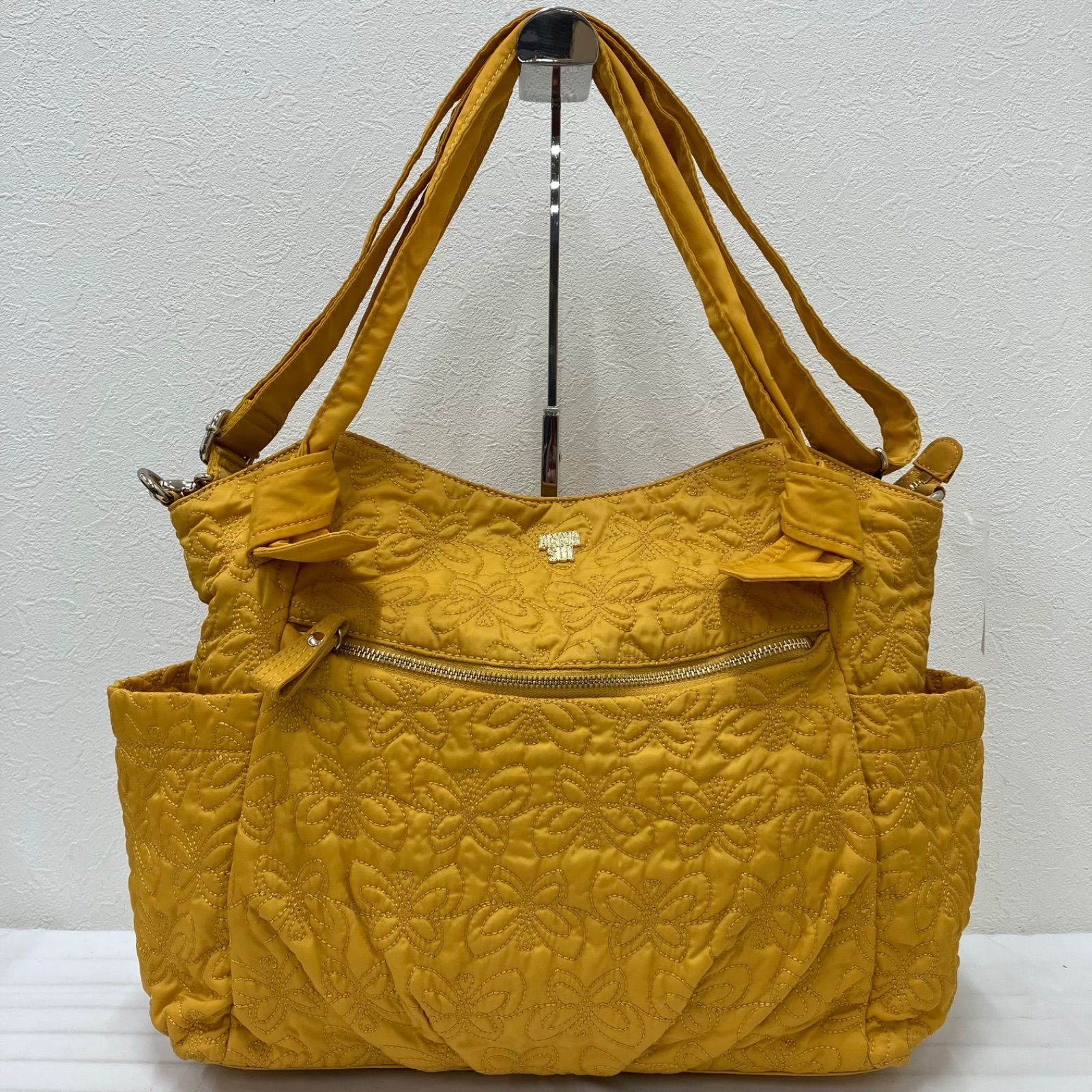 ANNA SUI キルティング 2wayバッグ イエロー 1736 ANNA SUI アナスイ 2way ショルダーバッグ トートバッグ