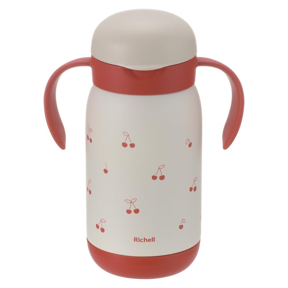リッチェル(Richell) トライ もれない保冷ストローマグ 450 レッド 1個 7カ月頃から 450ml