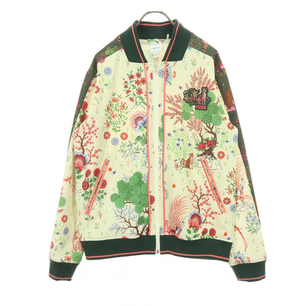 美品 PUMA プーマ リバティ LIBERTY コラボ 総柄 花柄 アニマル柄 長袖 