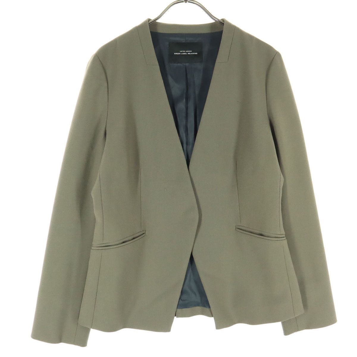 green label relaxing グリーンレーベルリラクシング 長袖 ノーカラー 