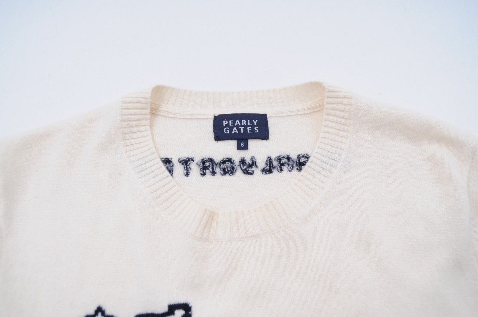 455 パーリーゲイツ ALBAS CASH ピュアカシミヤニット 白 0 S メンズ パーリーゲイツ PEARLY GATES セーター 6(LL) 白 長袖クルー