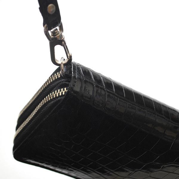新品未使用】長財布 ダブルラウンドファスナー CROCODILE クロコダイル 