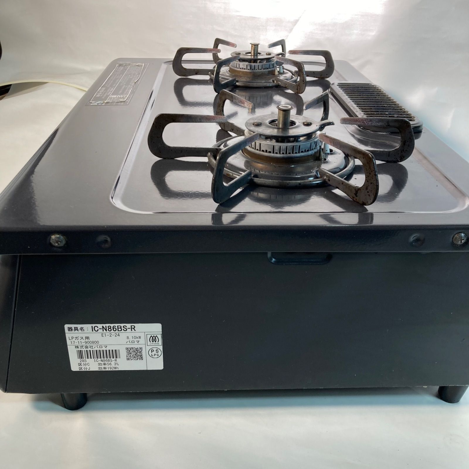 【中古品】 パロマ ガスコンロ 都市ガス IC-N86B-1R 楽天市場】【中古】パロマ ガステーブル IC-N86B-R 都市ガス 12A 13A用
