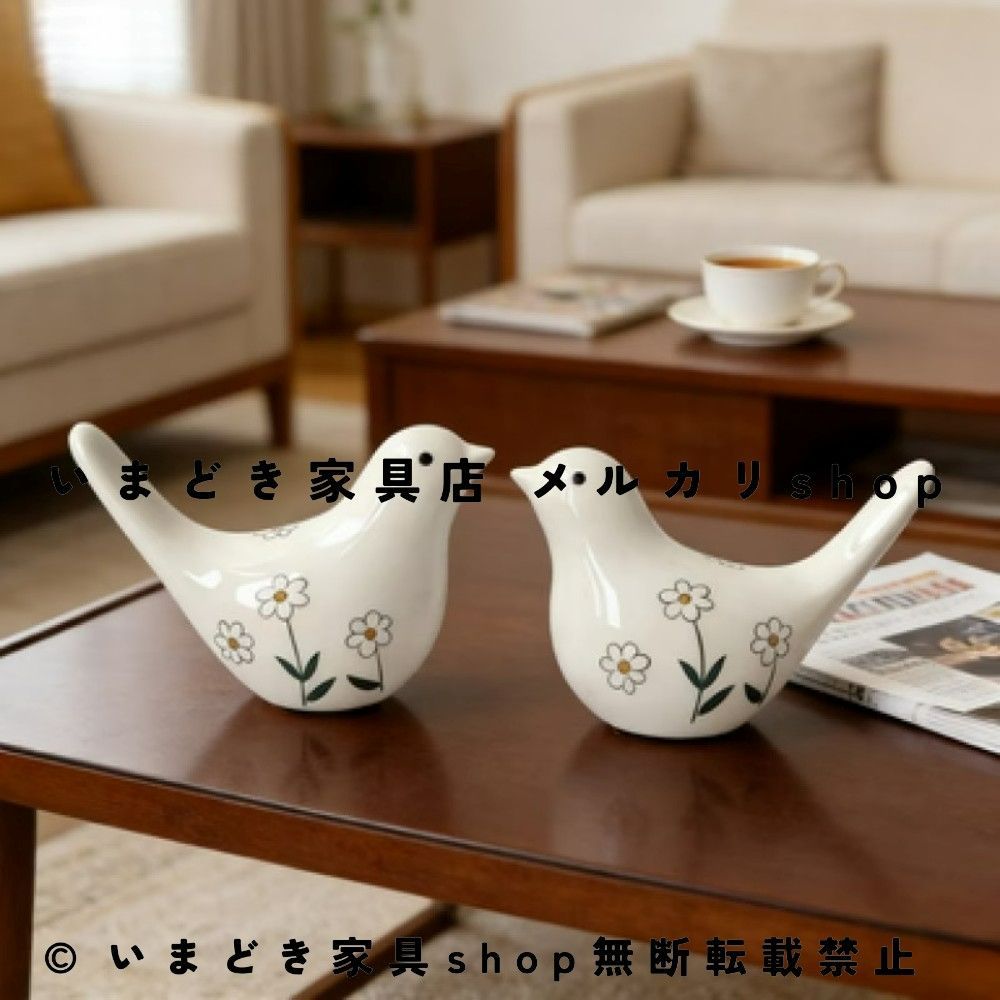 【美品】トリ　鳥　陶器　オブジェ　置物　インテリア　工芸品　美術品　A1687 インテリア小物 【美品】トリ 鳥 陶器 オブジェ 置物 インテリア 工芸