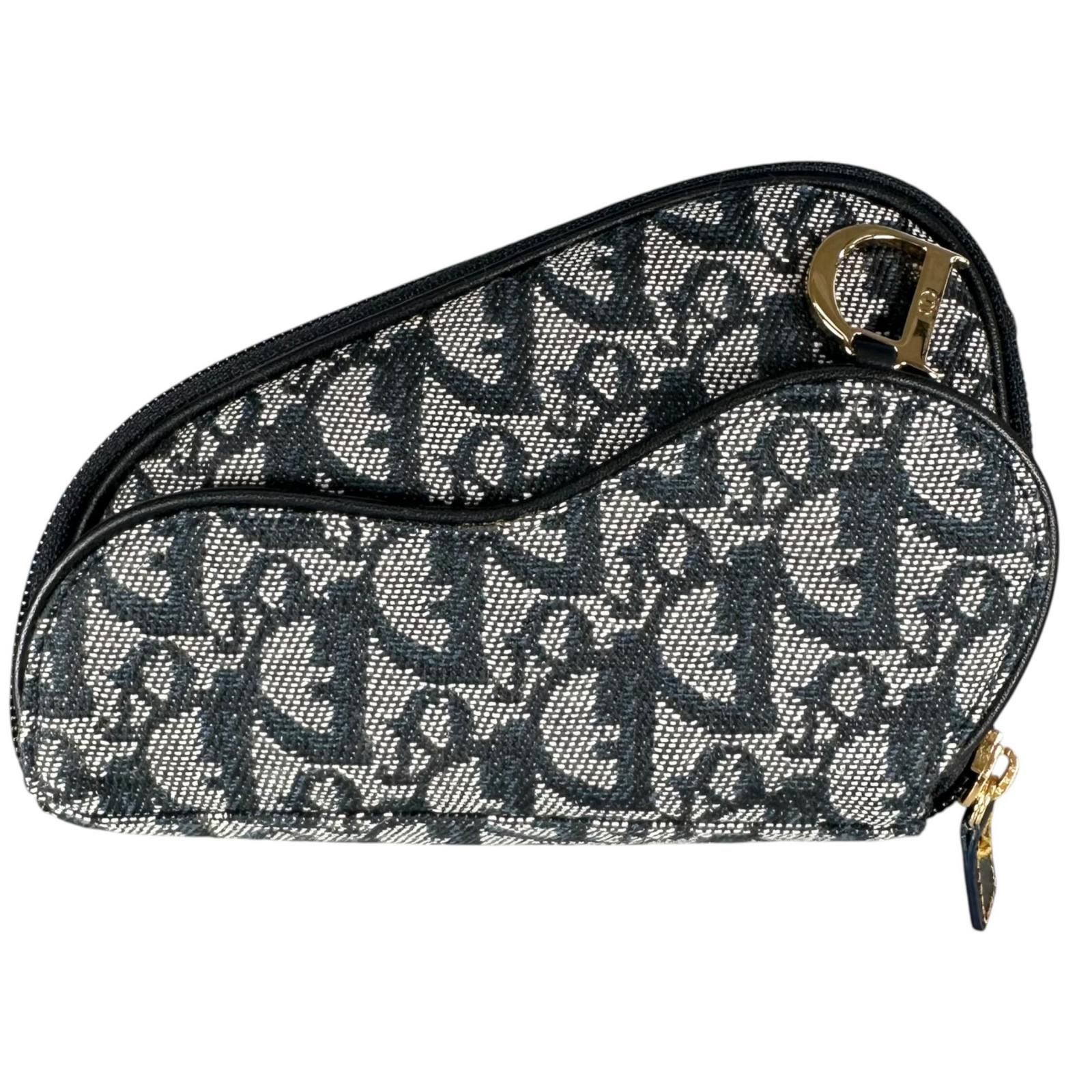 美品 Christian Dior クリスチャンディオール トロッター サドルポーチ