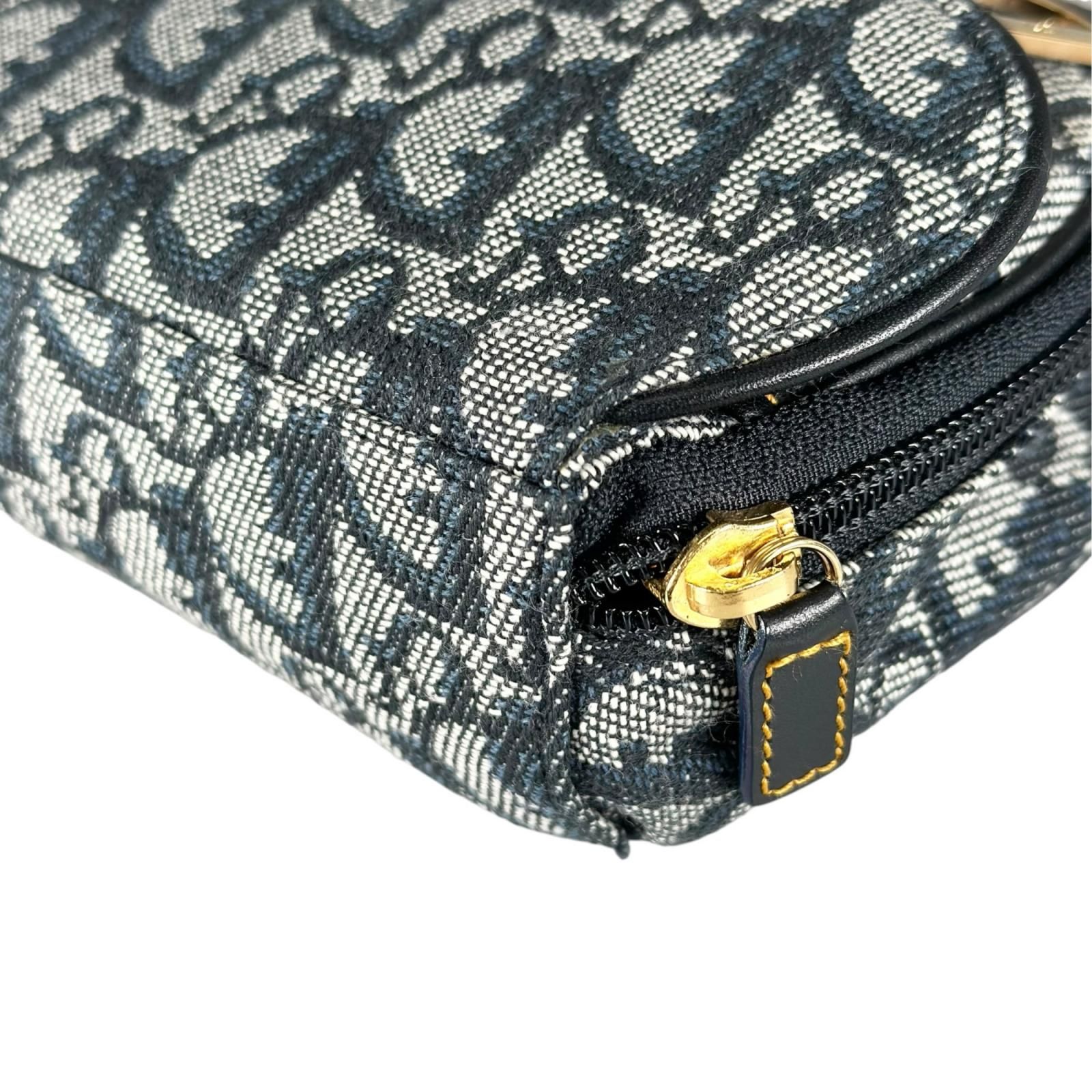 美品 Christian Dior クリスチャンディオール トロッター サドルポーチ