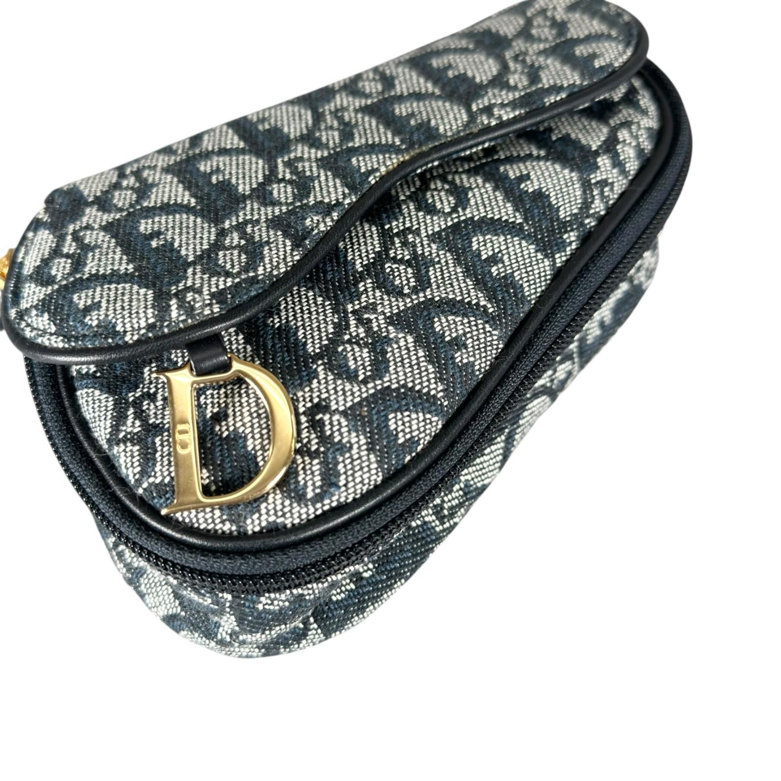美品 Christian Dior クリスチャンディオール トロッター サドルポーチ