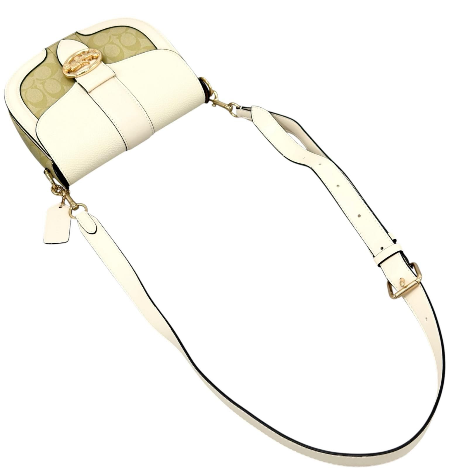 美品 COACH コーチ C2806 ショルダーバッグ レザー ホワイト
