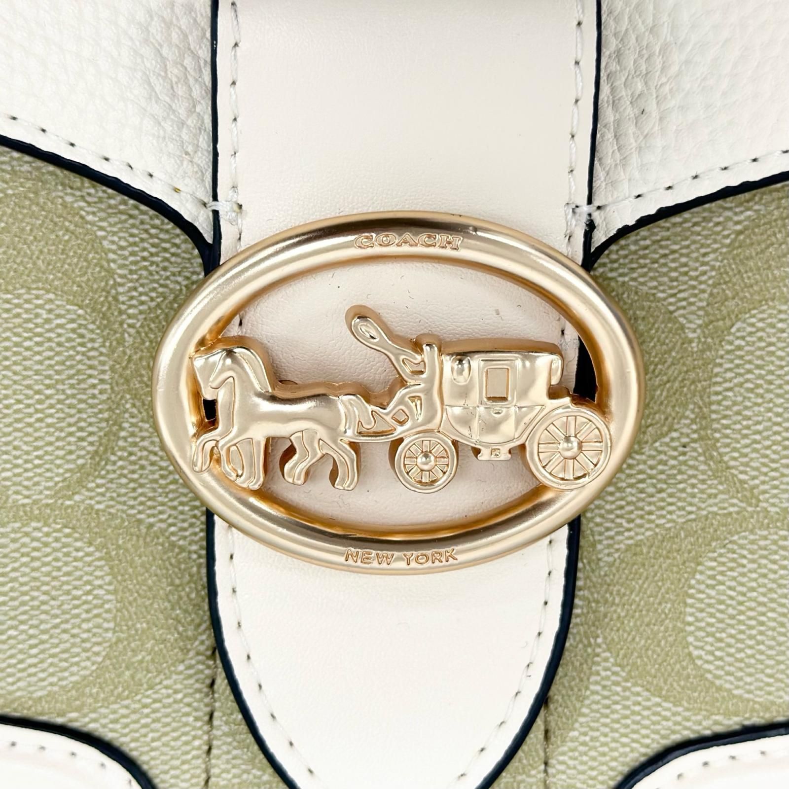 美品 COACH コーチ C2806 ショルダーバッグ レザー ホワイト