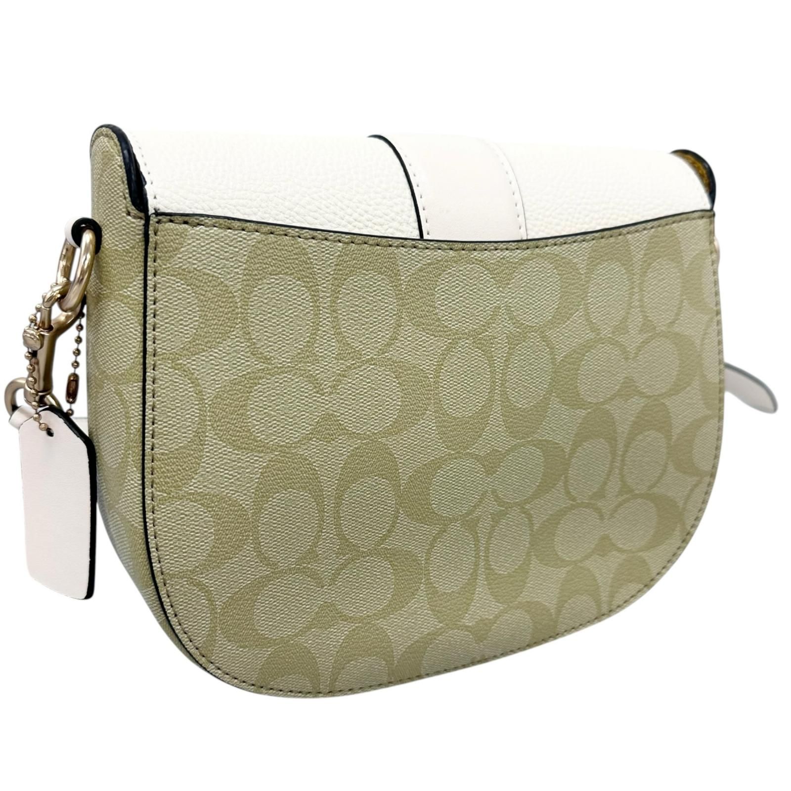 美品 COACH コーチ C2806 ショルダーバッグ レザー ホワイト レディース シグネクチャー【中古】【送料無料】 美品 COACH コーチ C2806 ショルダーバッグ レザー ホワイト