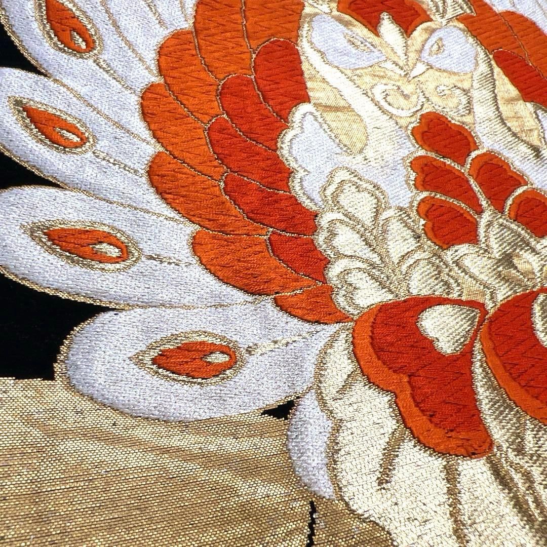 袋帯　唐織　格子　鳥紋　花紋　金糸　着物　054a p 袋帯 唐織 格子 鳥紋 花紋 金糸 着物 054a p 【公式通販】