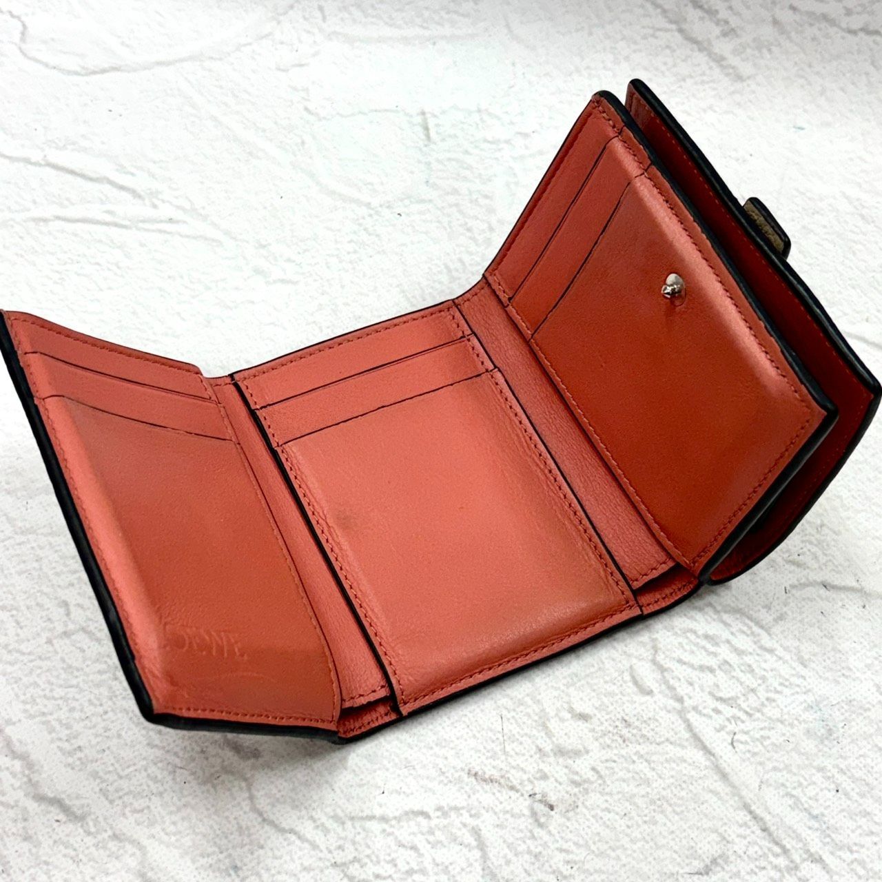 美品】LOEWE/ロエベ アナグラム トライフォールド ウォレット 三つ折り 
