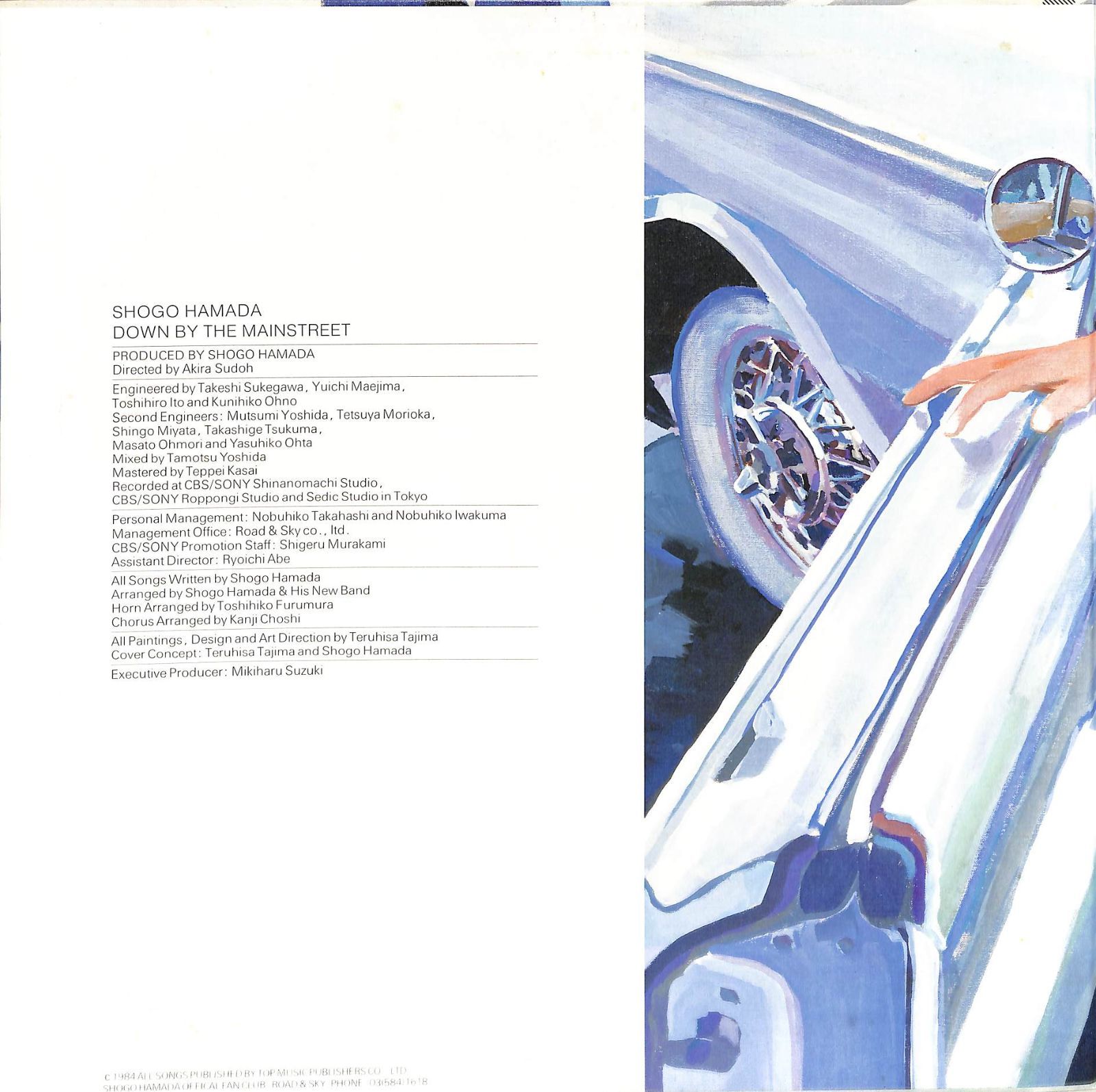 LP1枚 / 浜田省吾 / Down By The Mainstreet (1984年・28AH-1771