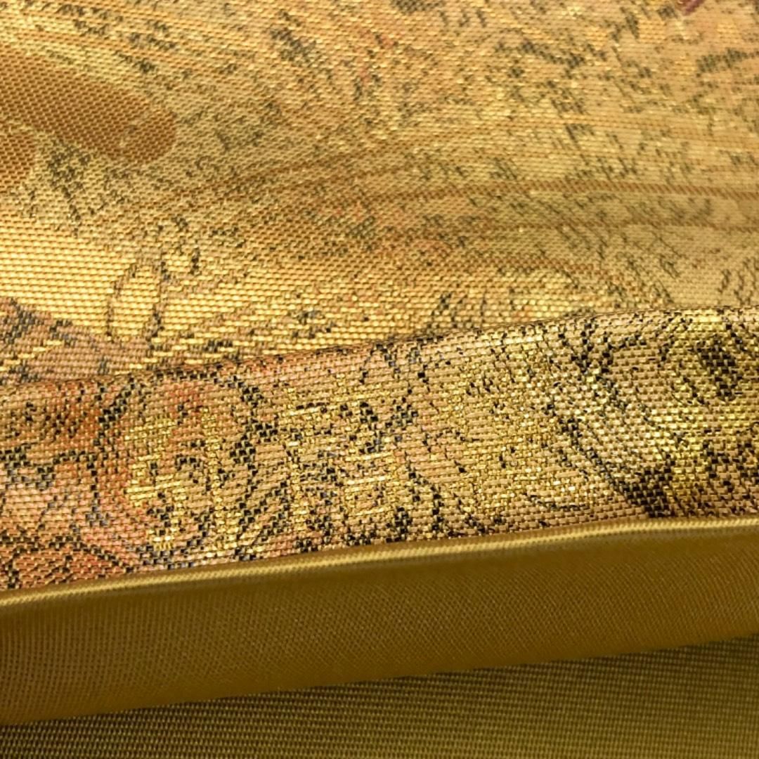 袋帯 松風 引箔 花模様 金色 O-6154 袋帯 松風 引箔 花模様 金色 O-6154 - メルカリ