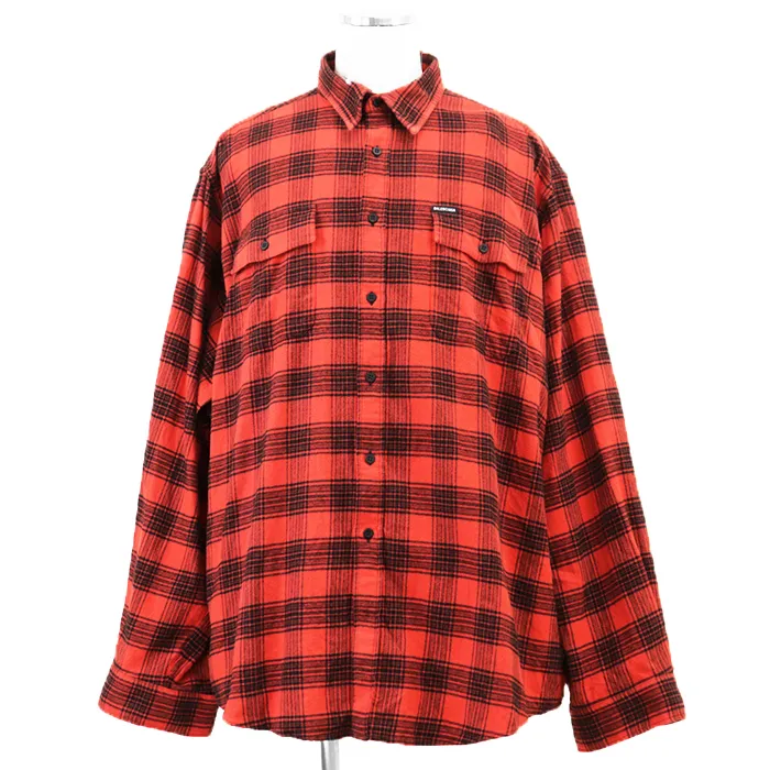 【最終値下げ】BALENCIAGA バレンシアガ　ネルシャツ　17AW 最終値下げ】BALENCIAGA バレンシアガ ネルシャツ 17AW 【公式通販】