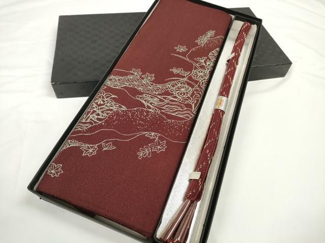 平和屋着物●和装小物　帯締め・帯揚げセット　中抜き絞り　亀甲菊文　逸品　未使用　DABD7650zzz 平和屋着物○和装小物 帯締め・帯揚げセット 礼装用 柄絞り 松 金糸