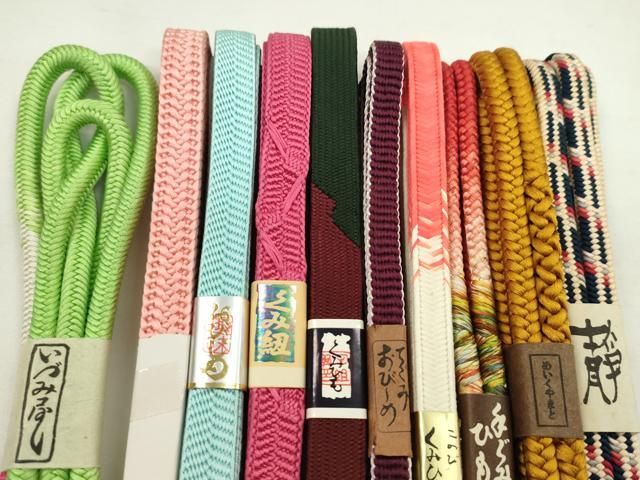 平和屋着物●和装小物　帯締め10本セット　高麗組　笹浪組　奈良組　御岳組　やまと誂製　逸品　未使用　CABF7273ju 平和屋着物○和装小物 帯締め10本セット 高麗組 笹浪組 奈良組 御岳組
