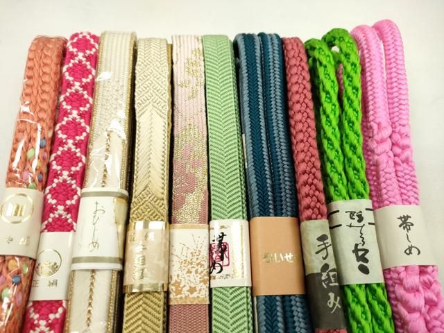 平和屋着物●和装小物　帯締め10本セット　高麗組　笹浪組　冠組　雅流　礼装用　逸品　未使用　CABF7283ju 平和屋着物○和装小物 帯締め10本セット 高麗組 笹浪組 冠組 雅流 礼装