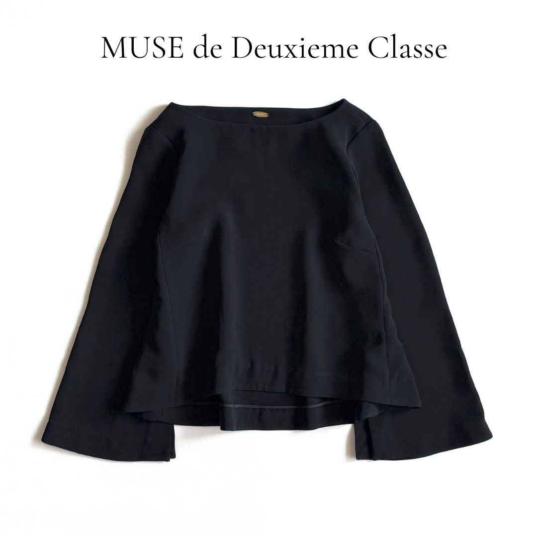 MUSE de Deuxieme Classe ベルスリーブブラウス トリアセ プル MUSE de Deuxieme Classe ベルスリーブブラウス トリアセ プル