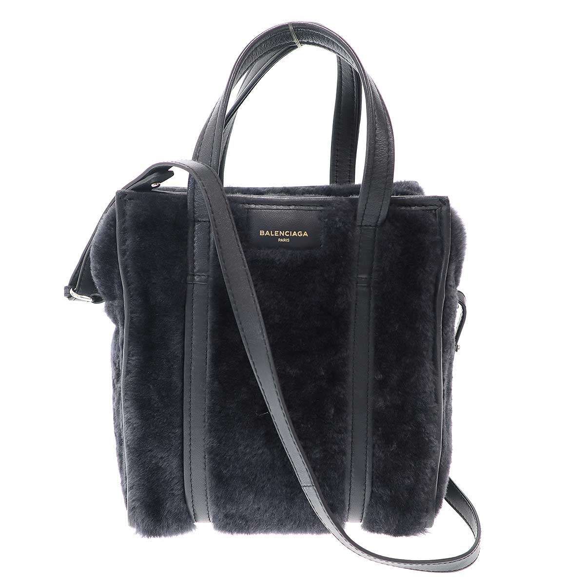 BALENCIAGA バレンシアガ バザールショッパー ムートンレザー 