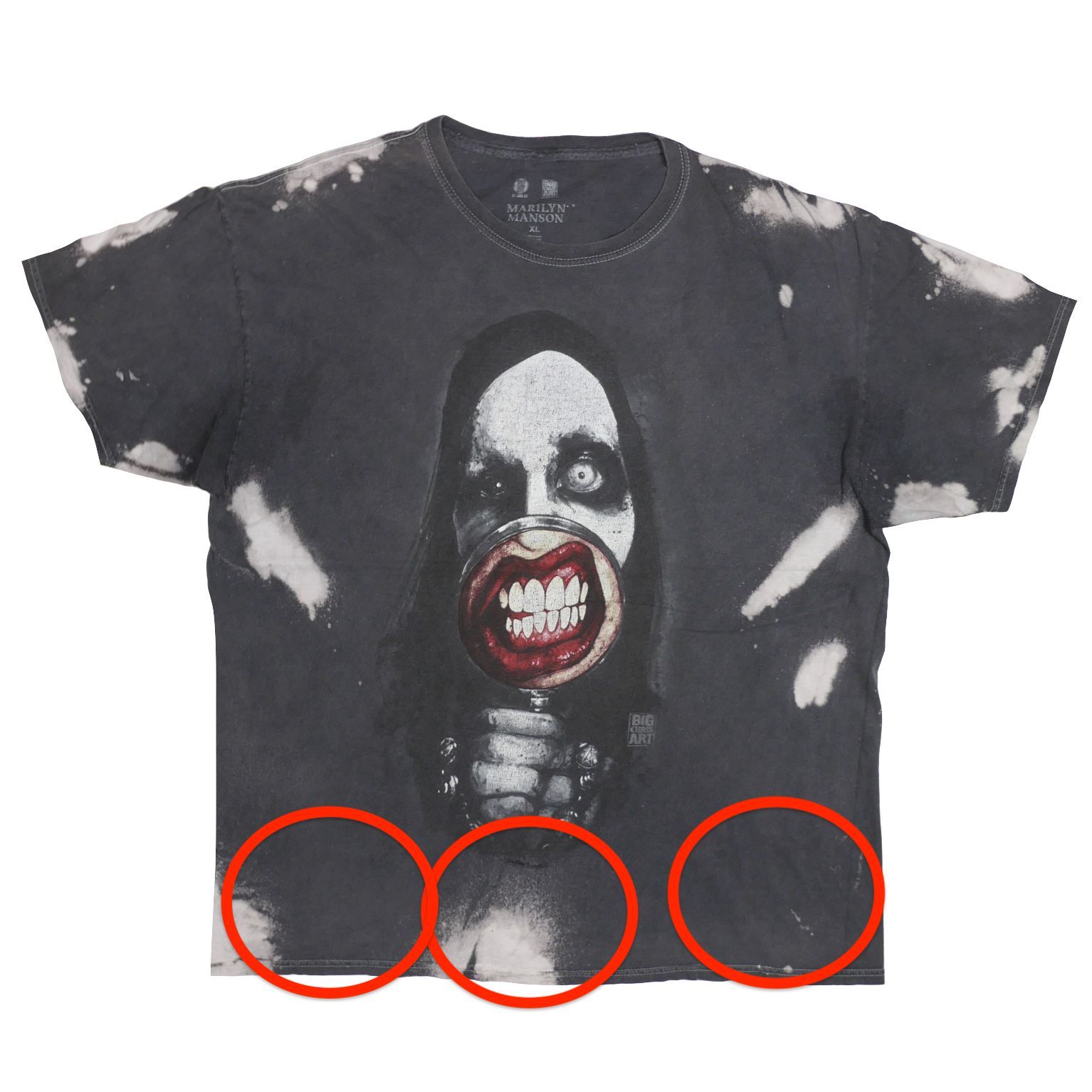 XL】MARILYN MANSON マリリンマンソン Tシャツ BIG CHRIS ART タイダイ