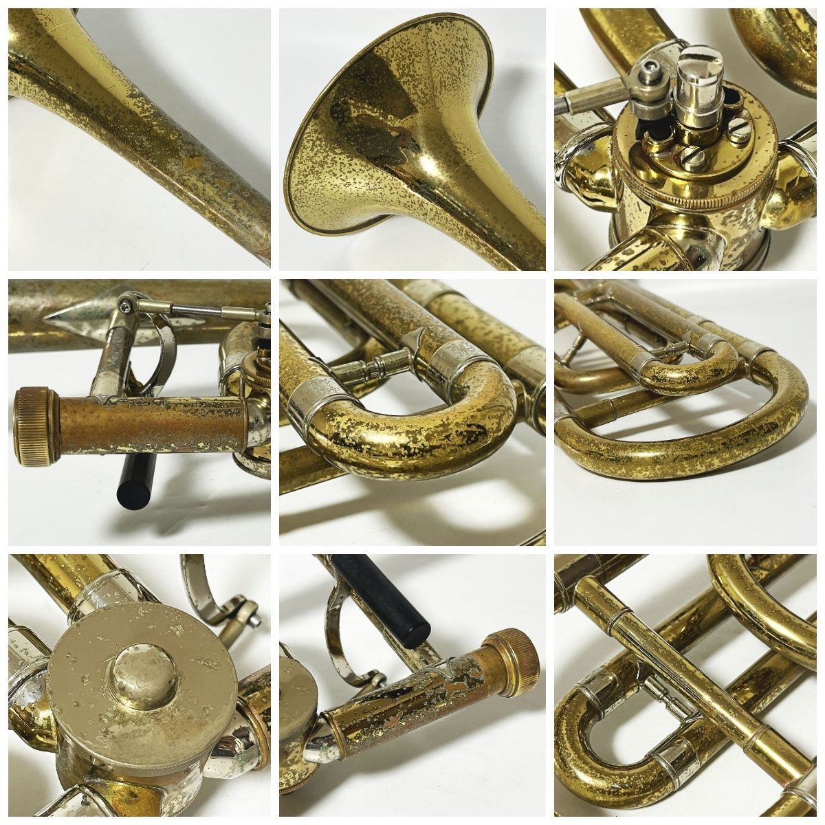 ジャンク品】 Bach USA バック テナーバストロンボーン 純正ケース付