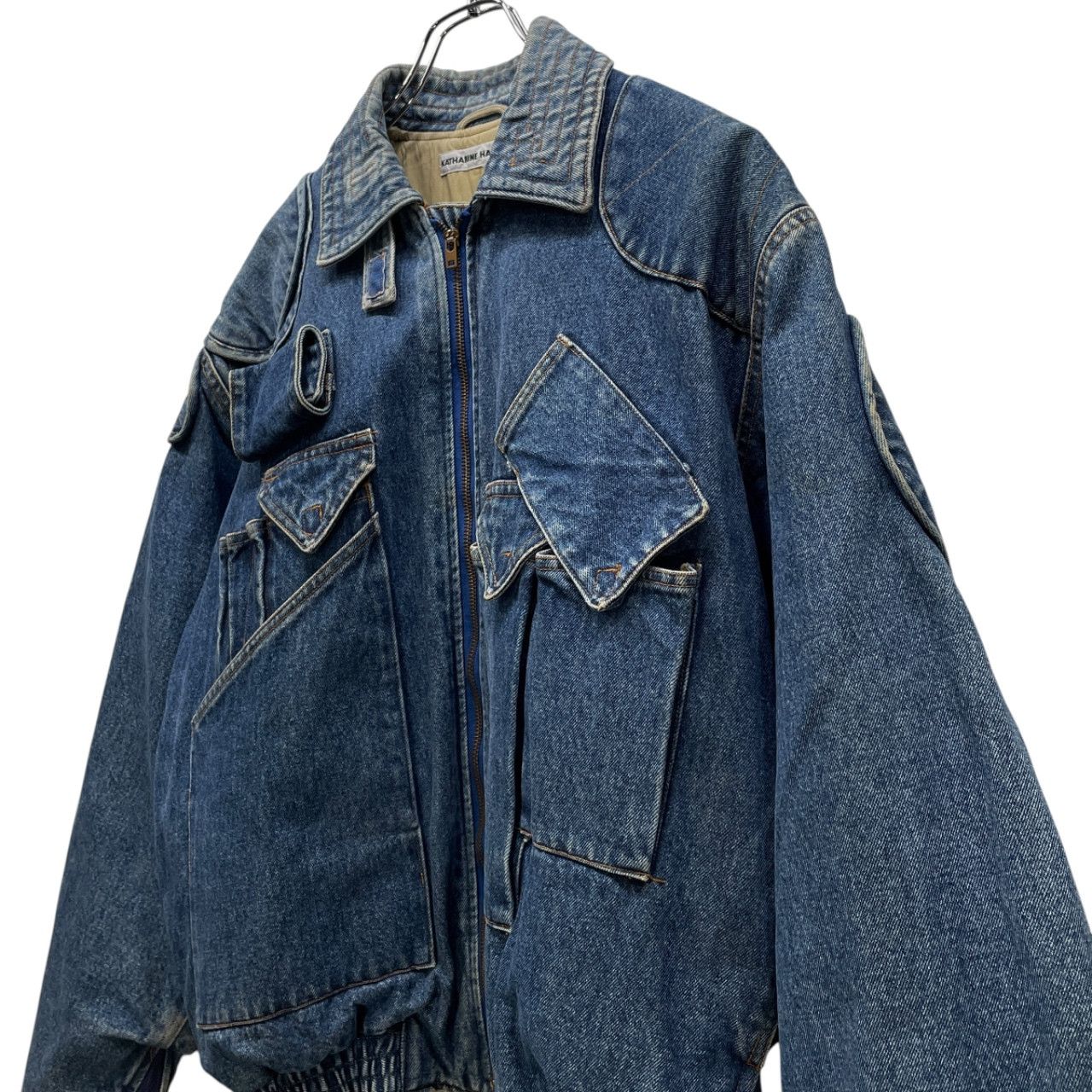KATHARINE HAMNETT 86AW DENIM CARGO BOMBER JACKET デニムカーゴ