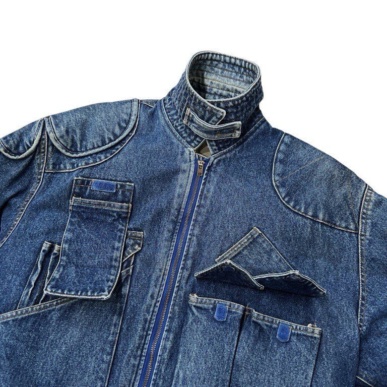 KATHARINE HAMNETT 86AW DENIM CARGO BOMBER JACKET デニムカーゴ