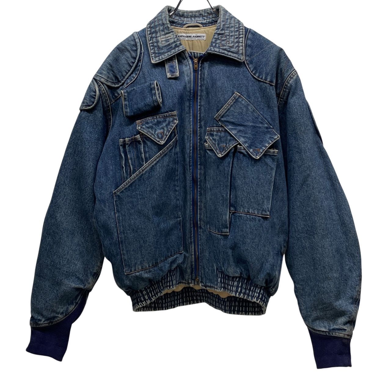 KATHARINE HAMNETT 86AW DENIM CARGO BOMBER JACKET デニムカーゴ 