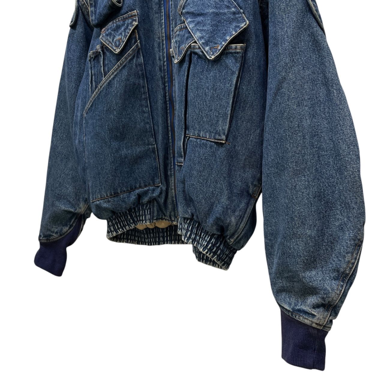 KATHARINE HAMNETT 86AW DENIM CARGO BOMBER JACKET デニムカーゴ